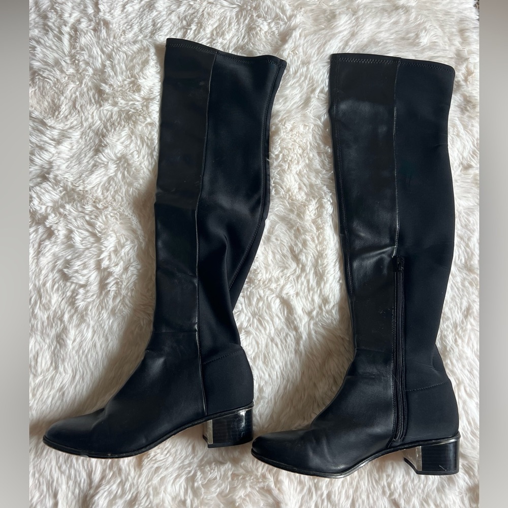 Calvin Klein - Carney Over The Knee Black Boots - Size 8